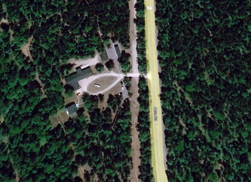 Michigan AuSable Valley Railroad - Aerial View (newer photo)
